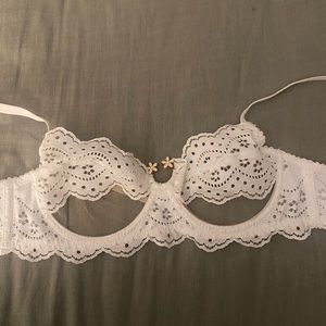 Savage X Fenty White Lace Bra